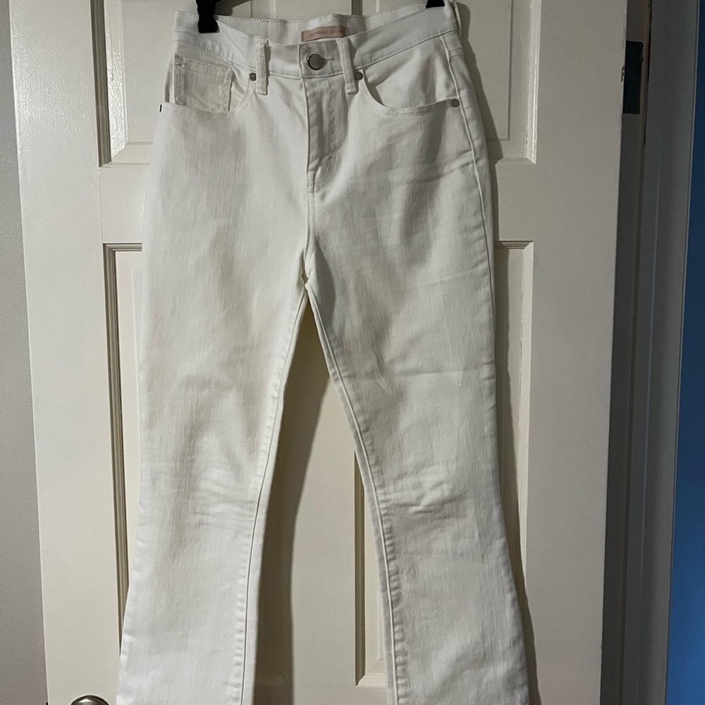 BCBGMaxAzria White Straight-Leg Jeans